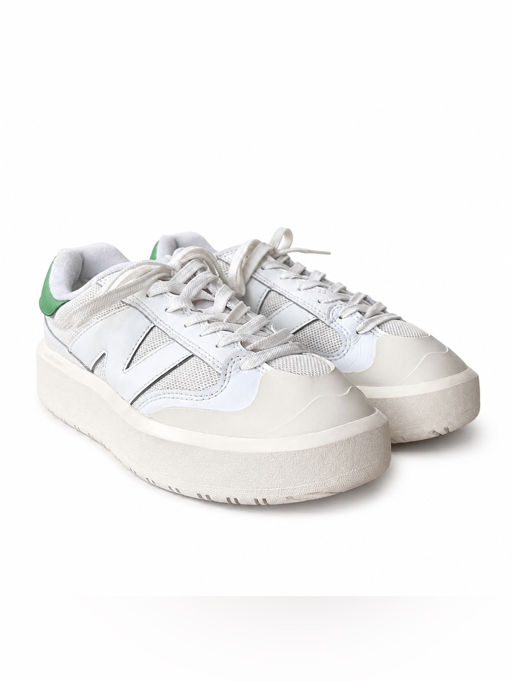 New Balance CT302 | White/Green Platform Sneakers | Men’s Size: 8 - Picture 3 of 10
